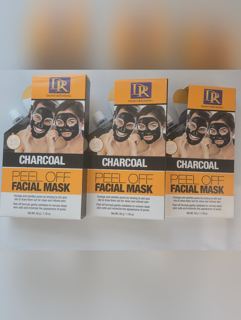 Dagget & Ramsdell Charcoal Peel Off Facial Mask 1.76 Oz 3-Pack Bundle